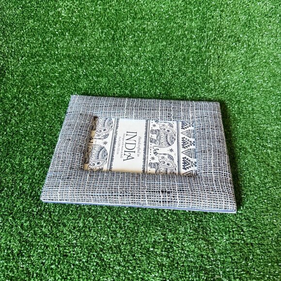 Shaila Anant Handcrafted India Photo Picture Frame 4" x 6" Blended Fabric Design - Picture 5 of 10